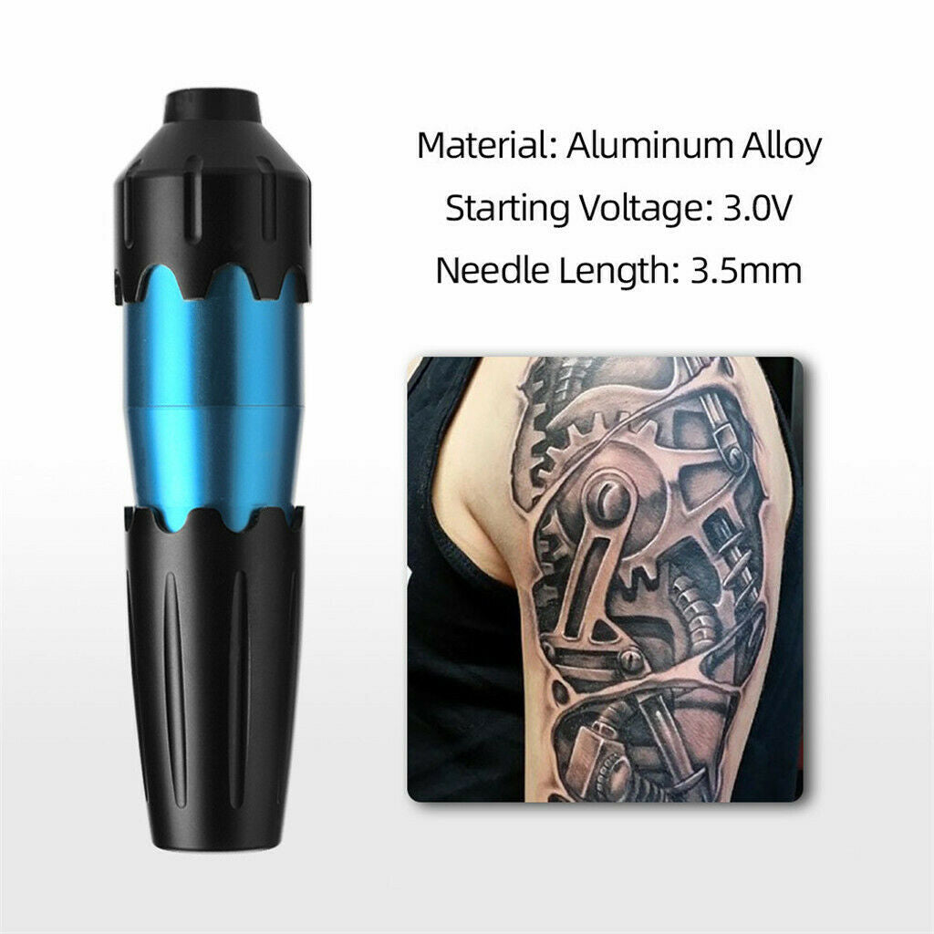 Powerful Tattoo Machine Set Rotary Pen Gun Cups Holder Stand Permanent Set