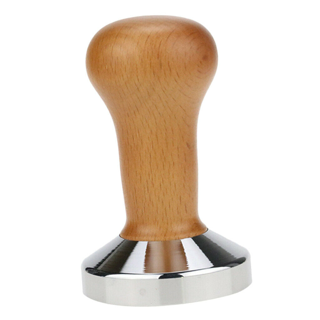 2pcs Coffee Bean Tamper Barista Pressing Tool w/ Wodoen Handle Easy to Clean