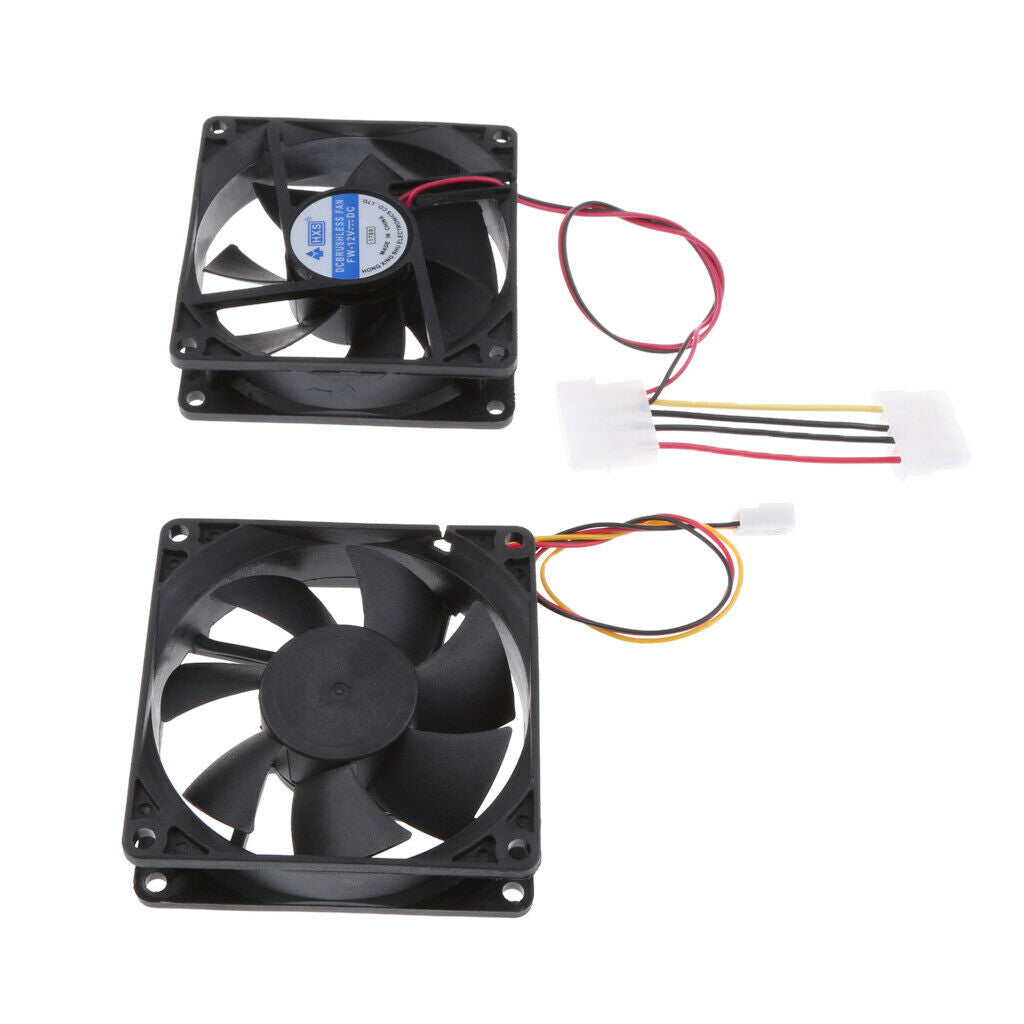 4 x12V 3Pin 80mm Mini 8cm Fan Silent Computer Cooler Cooling Fan PC