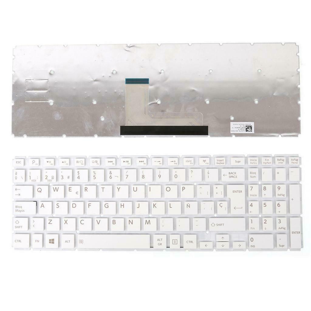 White Spanish Layout Keyboard for   Satellite L50-B L55-B S55-B S55D-B
