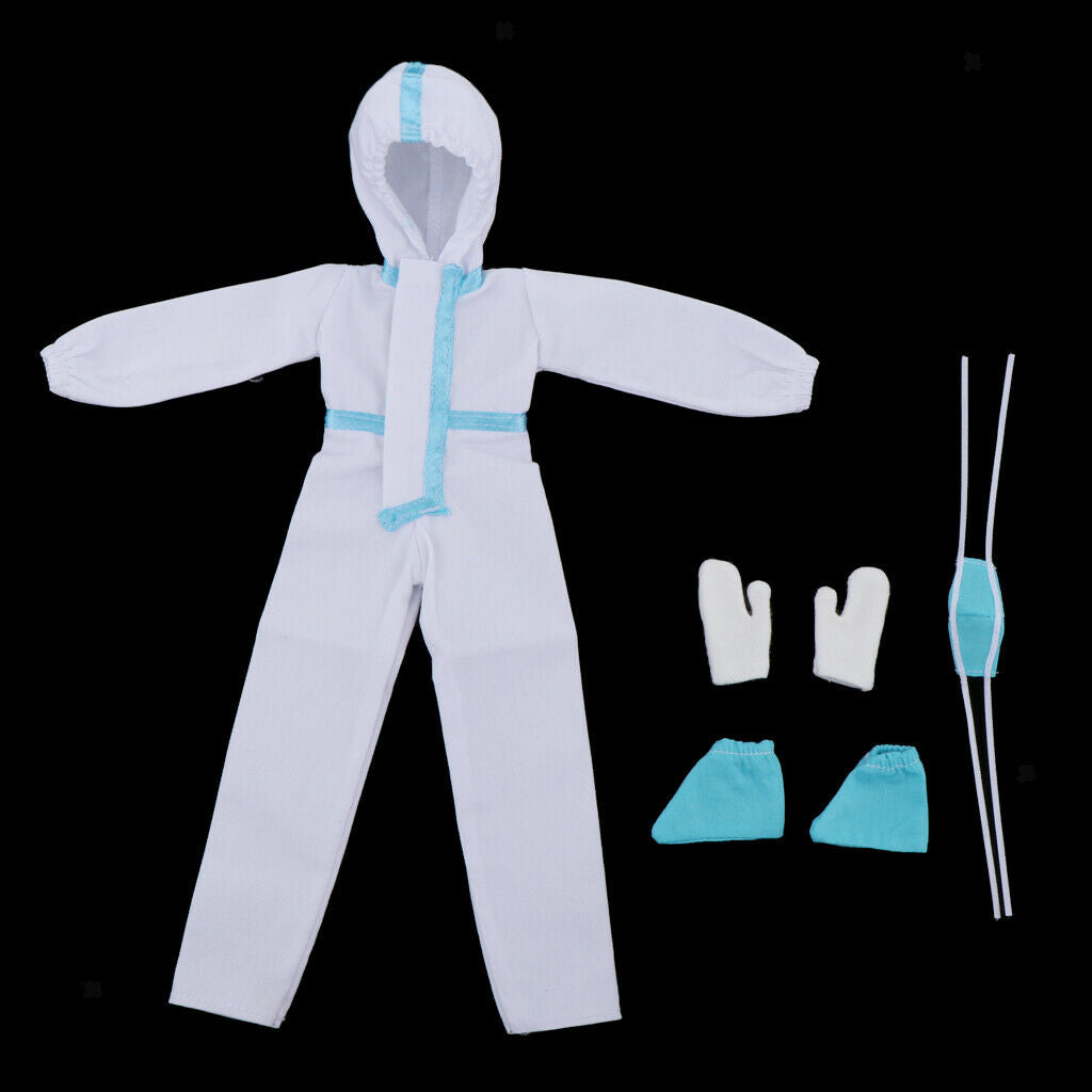 Handmade New 1/6 30cm Girl Protective Coverall Gloves Set Clothes Accessory