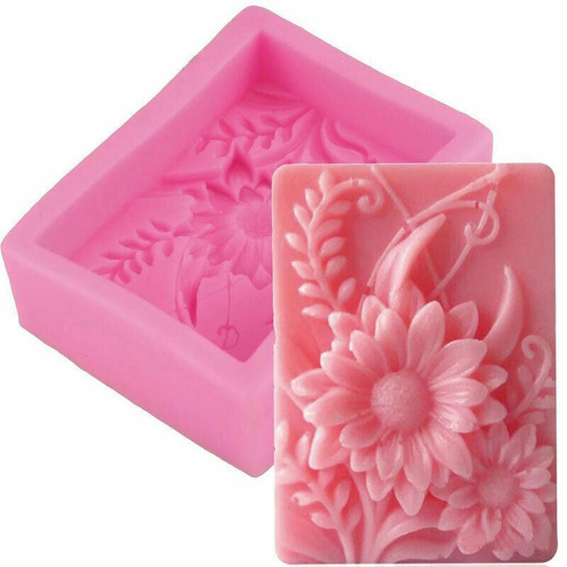 Silicone Soap Mold Sun Flower Craft Fondant Mould DIY Cake Supply Chocola.l8