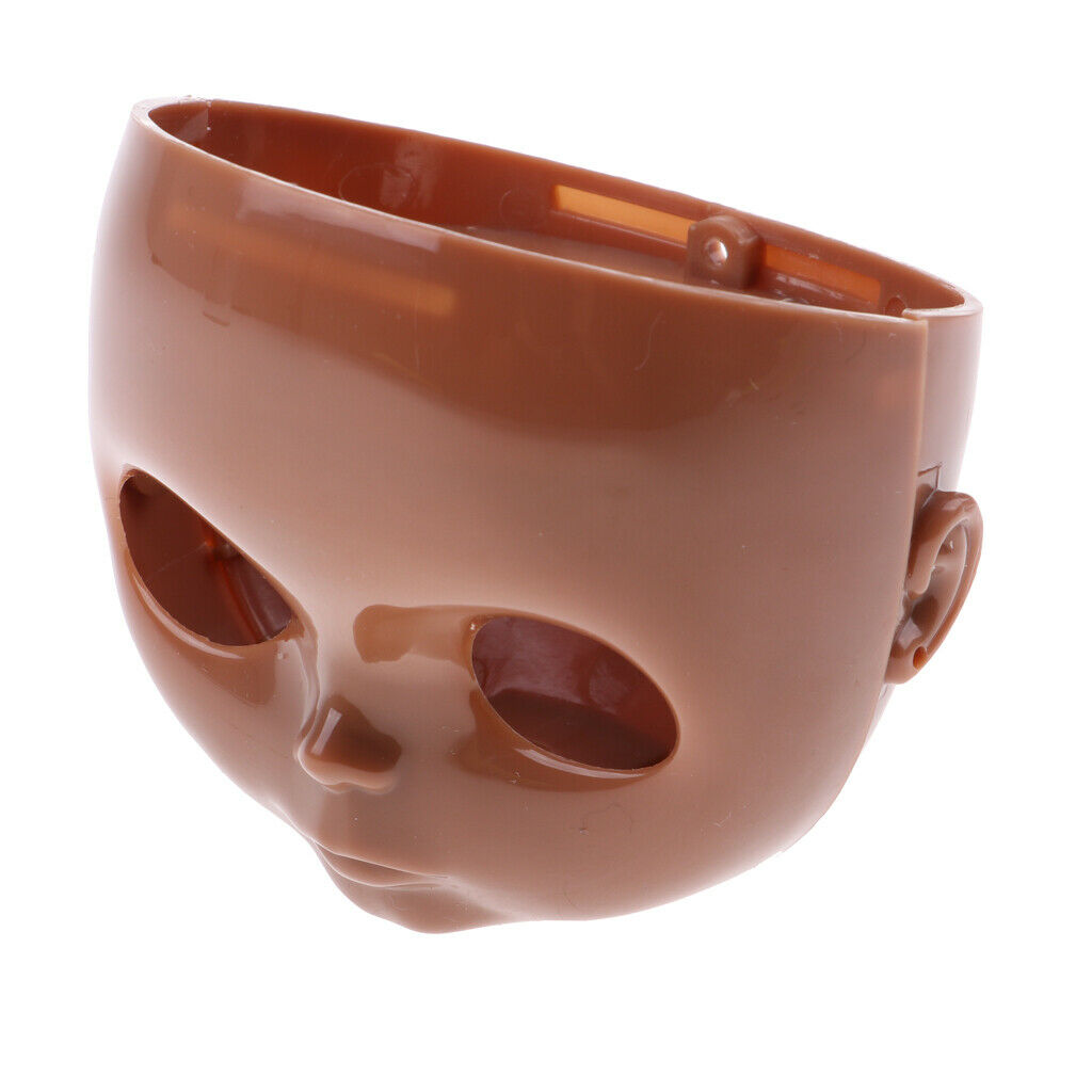 Tanned Faceplate Head with Screws for Blythe Takara Custom | Changing Face Shell