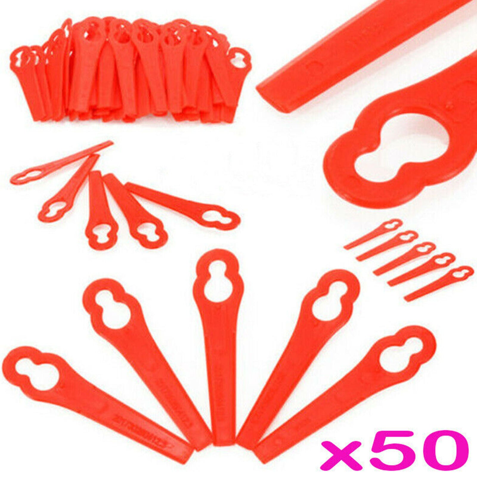Plastic Blade Replacement Blade For Cordless Grass Trimmer Strimmer 50pcs