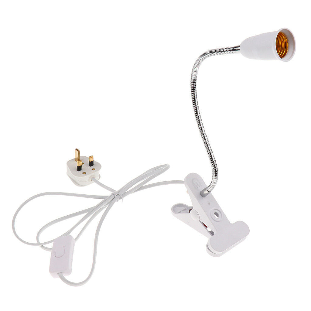 2x Flexible Wire Neck with On/Off Switch E27 Light Lamp Bulb Holder UK Plug