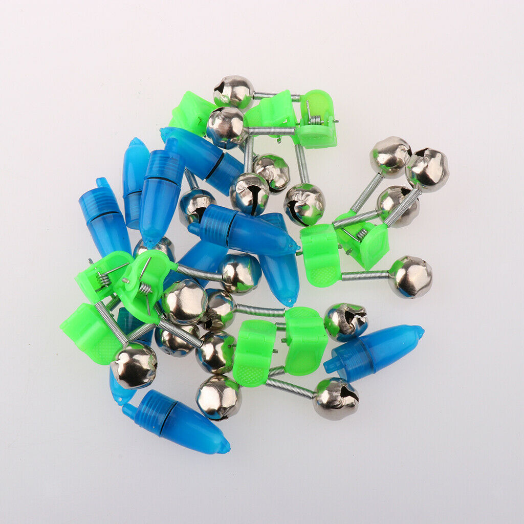 10x double bells catfish bells LED bell alarm blue