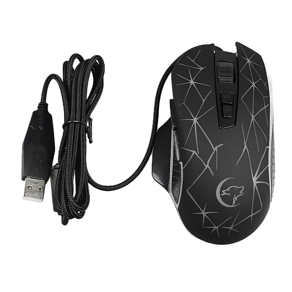 Optical Mouse Wired Colorful Lights G816 USB 9 Buttons DPI 1200-1600-2400-3200