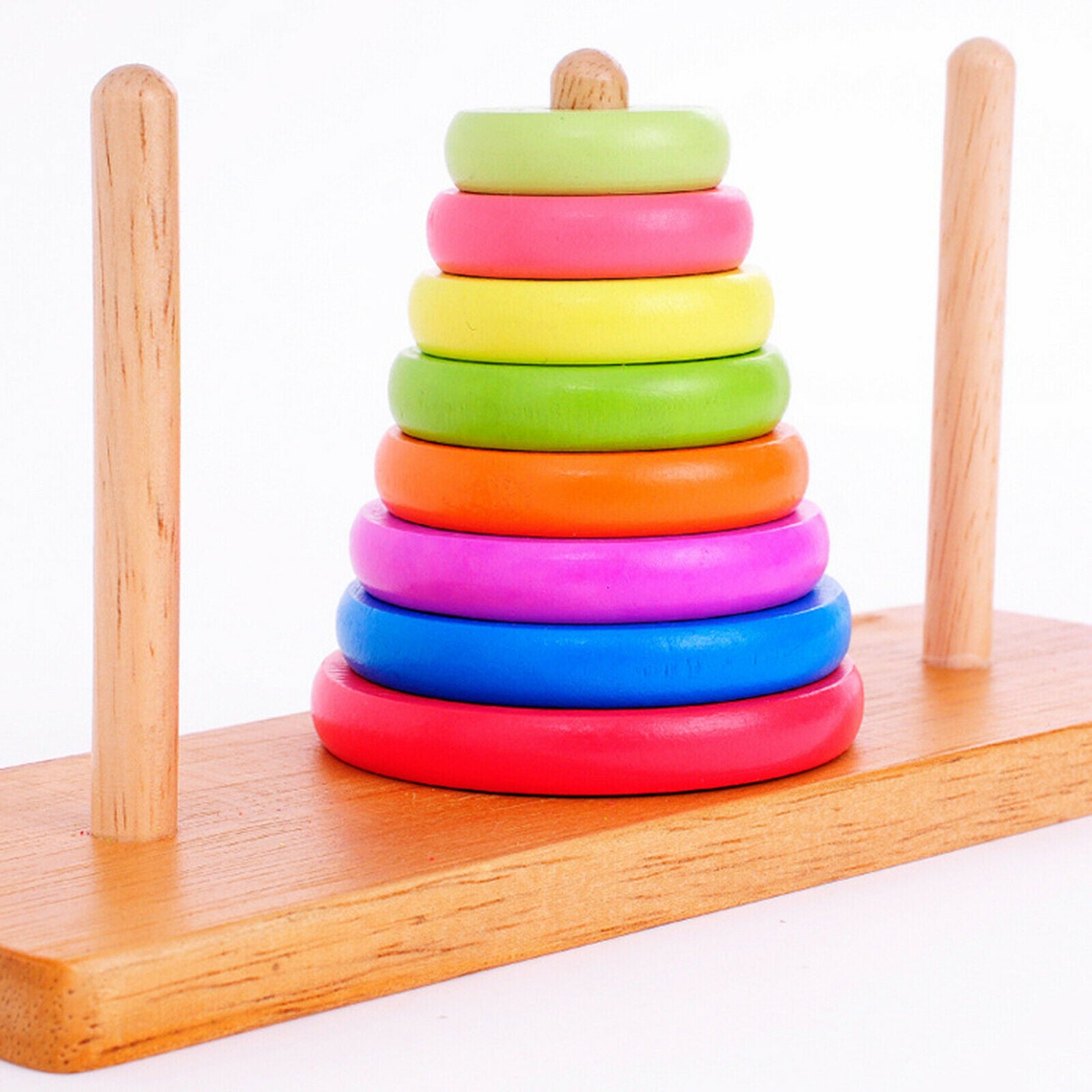 Rainbow Stacking Loop Tower Stapelring Blocks Teaching Aids Development Game