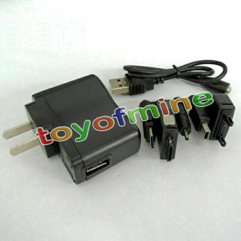 5 in 1 ac adapter charger and power cords for PC/Cellphone/Music players/PSP/PDA