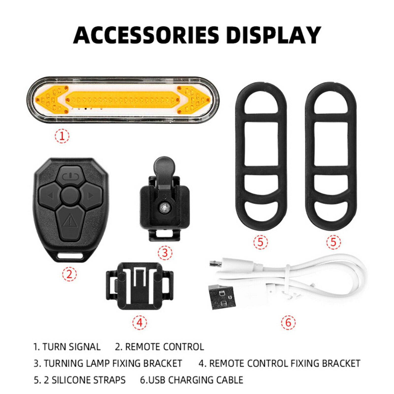 Bike Light with Automatic Brake Light Remote Control Fits On Any Road Bikes