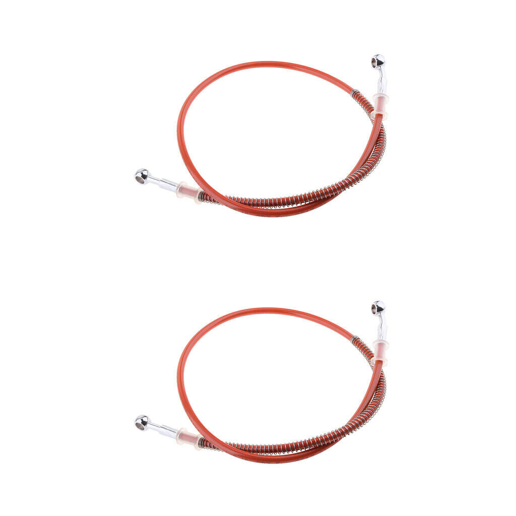 2 X 1000mm Brake Hoses Stainless Steel Braided Brake Hose Oil Line Universal