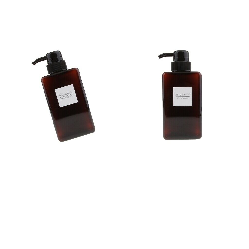 2-Pack Foaming Soap Dispensers Empty Plastic Liquid Soap Pump Bottles
