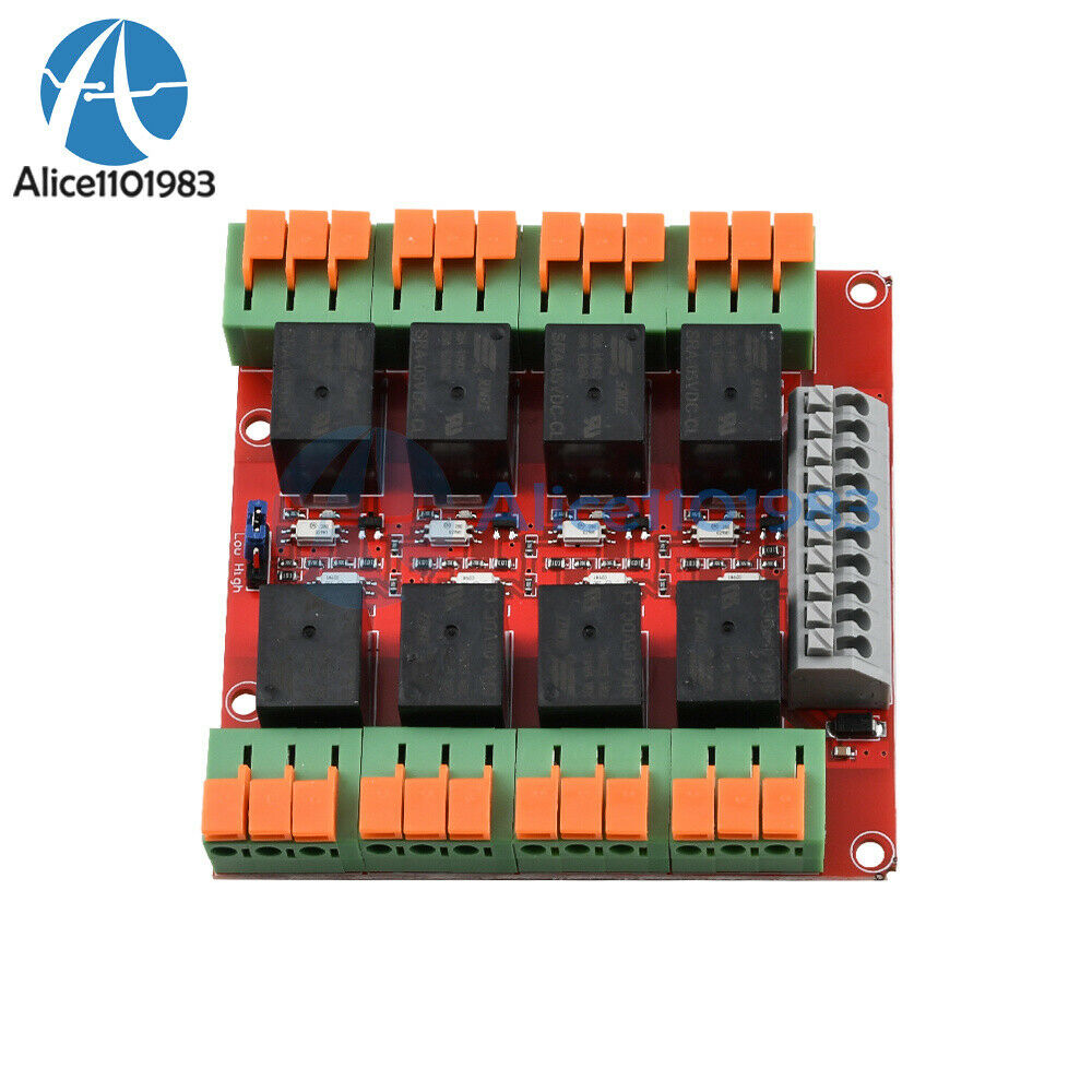 5V 8 Channle 20A Relay Control Module Support High And Low Voltage Trigger
