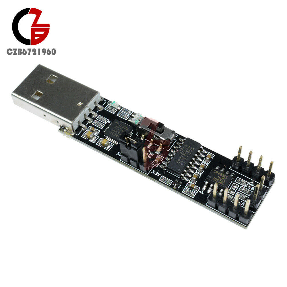 3 in 1 5V 3.3V USB to RS485 RS232 TTL Serial Port Converter Board CP2102 Module