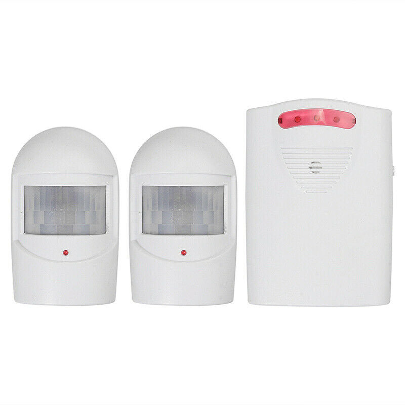 2pcs Alarm System + Wireless Home Door Infrared Sensor Burglar Security Garage