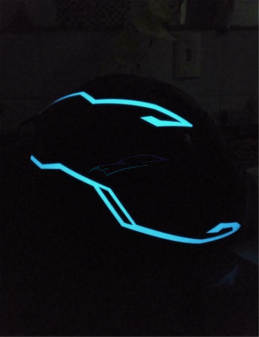 4PCS Motorcycle LED Night Light Riding Signal Helmet EL Cold Light 4 Mode Kit