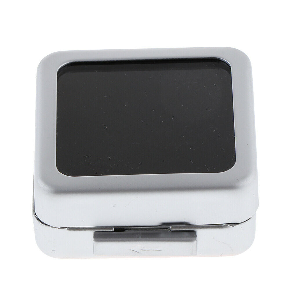 2x Gem Display Box Diamond Jewelry Coin Holder Glass Lid Box Storage Cases