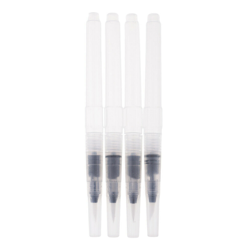 4 Pieces Portable Paint Brush Water Color Brush Watercolor Brush Pen Medium