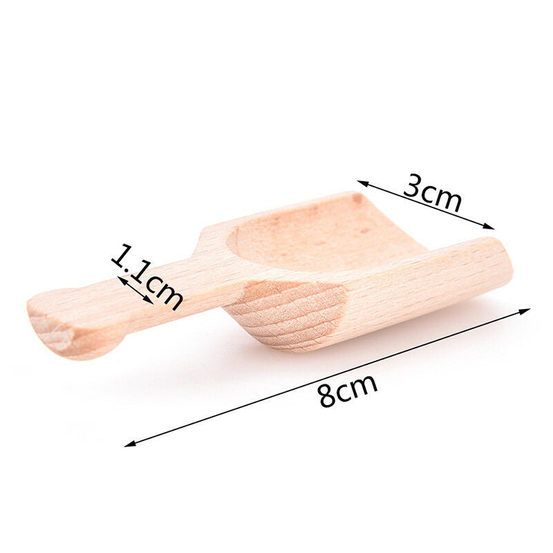 6PCS Wooden Scoops For Bath Salts Essential Oil Bamboo Bath Salt Spoo.l8