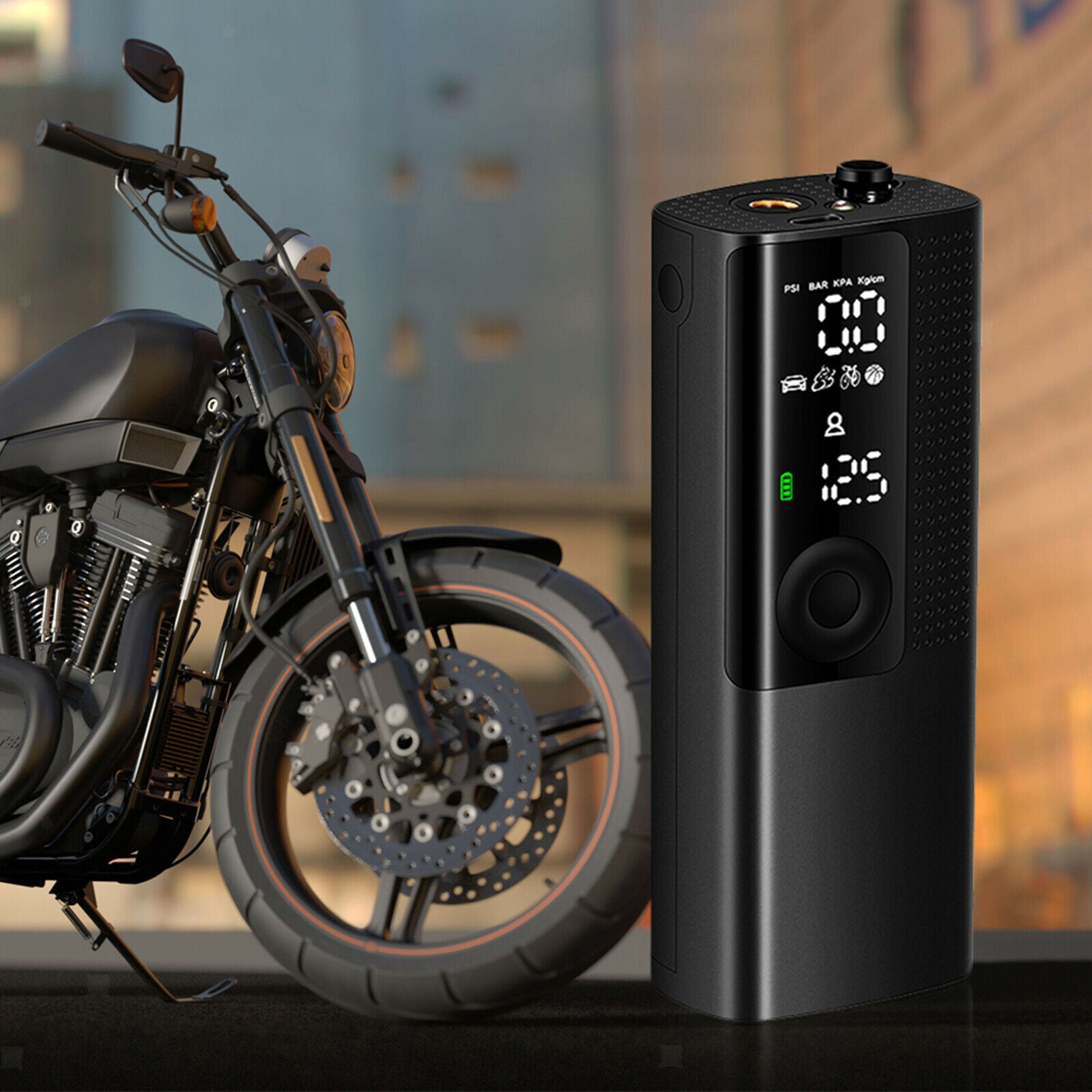 Air Compressor Inflatables Balls Digital Pressure Gauge for Bike Motorcycle
