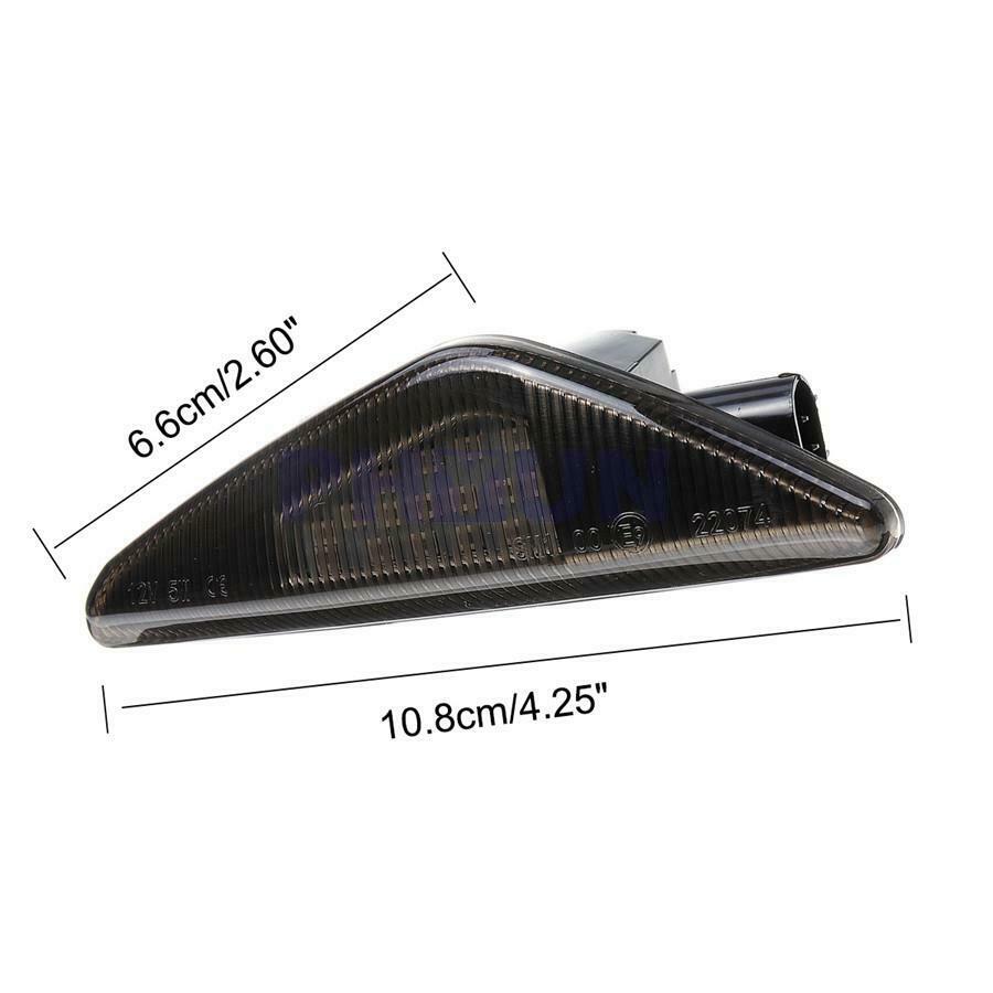 2pcs 12V ABS Smoked Lens Car LED Fender Side Marker Light Lamp For BMW X5 X6 X3