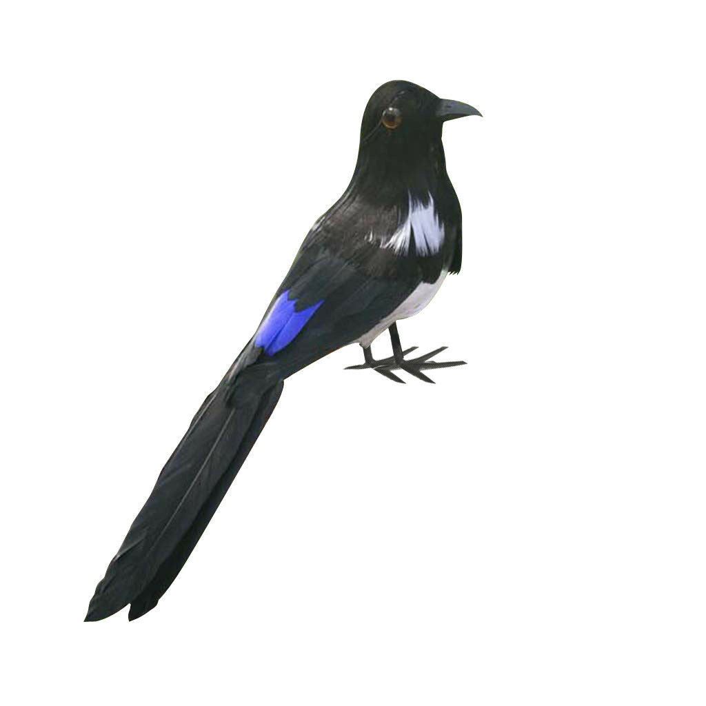 Lifelike Artificial Birds Realistic Magpie ORNAMENT for Home Tree Decor