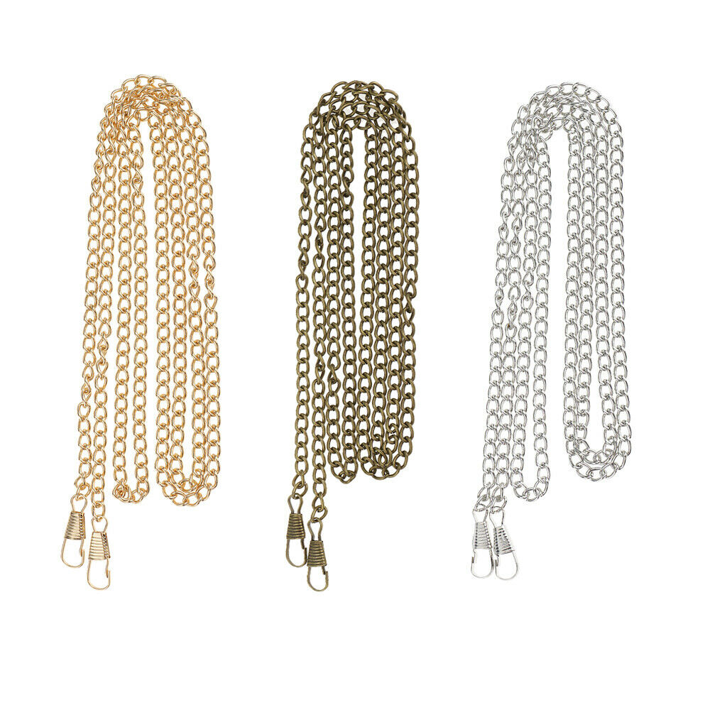 3x Fashion Metal Shoulder Bag Chain Replacement Strap Handle Bag Accessories