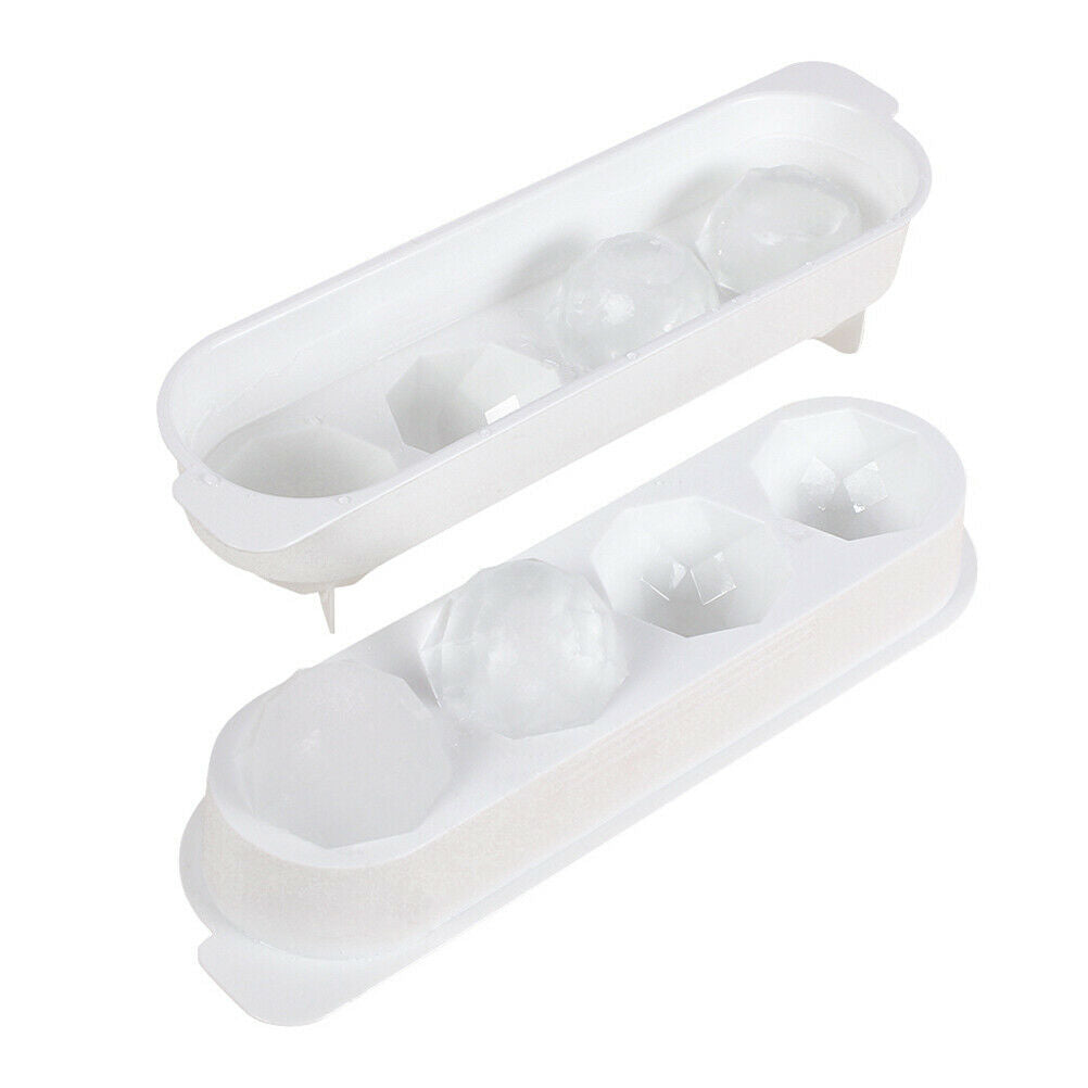 Diamond Ice Cube Mould Sphere Ice Cube Trays With Cover Reusable Freezing Mold