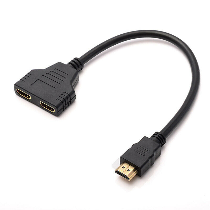HDMI 2 Dual Port Y Splitter 1080P HDMI v1.4 Male to Double Female Adapter.l8