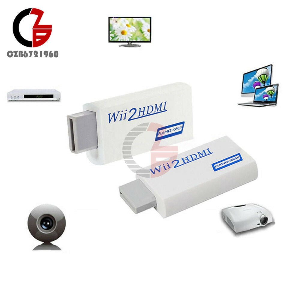 New Wii to HDMI Wii2HDMI 720p/1080P Upscaling Converter Adaptor +3.5MM