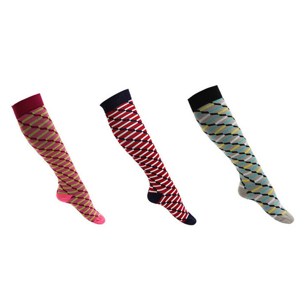 1 Pair Women Running Sports Leg Support Sleeves Compression Socks M S 03