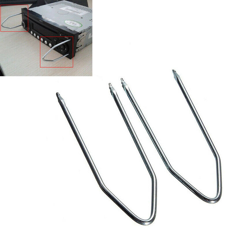 2X Auto Car Interior Radio Stereo Release Removal Pull Tool Key Fit For P.l8