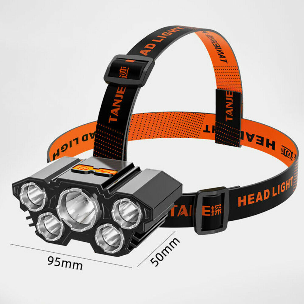 LED Head Torch Waterproof Headlight Headlamp Camping Lamp USB Rechargeable