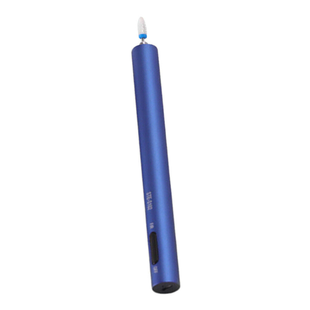 Lightweight Nail Drill Pen Silent Manicure Buffing Polisher Grinder Blue