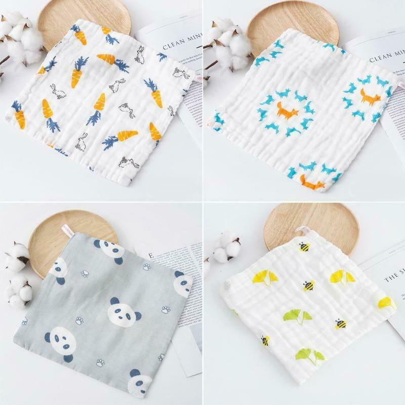 5pcs Muslin 6 layers Soft Cotton Baby Towels Face Towel Handkerchief Washcloth