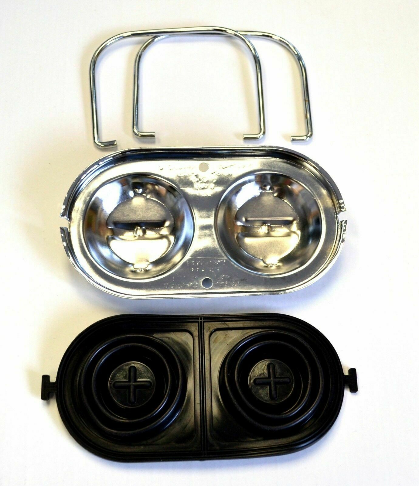Master Cylinde Cap Chrome w/ Bails&Gaskets Ready For Chevy Corvette 1967-1982