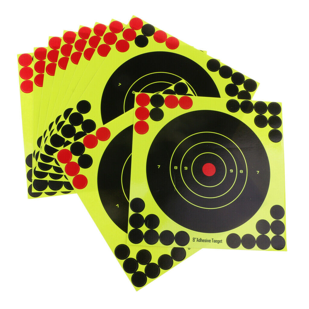 10pcs/set   Shooting Target Self Adhesive Target 20x20cm/8''x8''