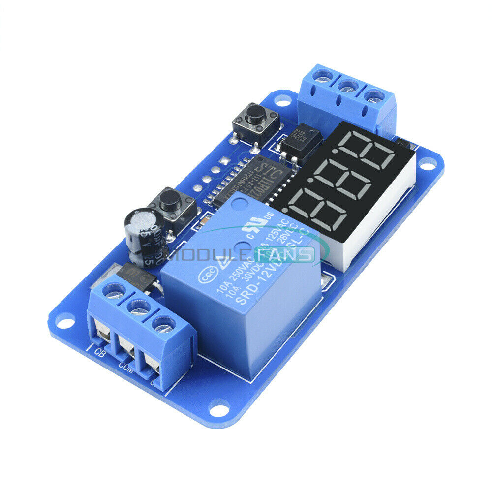 5PCS Digital DC12V  LED Display Delay Timer Control Switch Module PLC Automation