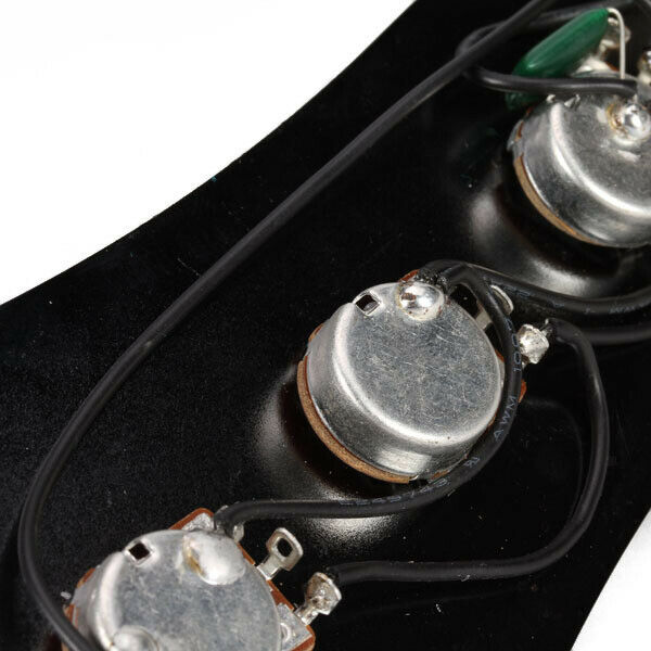 Black Pre-wired Control Plate for Jazz Bass