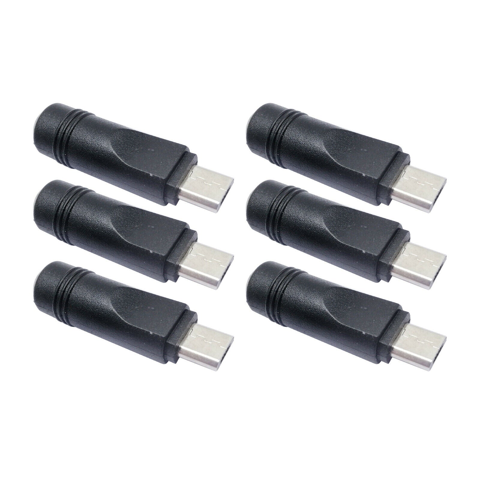 5pcs Micro USB 5 Pin Male To 5.5 x 2.1mm Female DC Power Charger Adapter