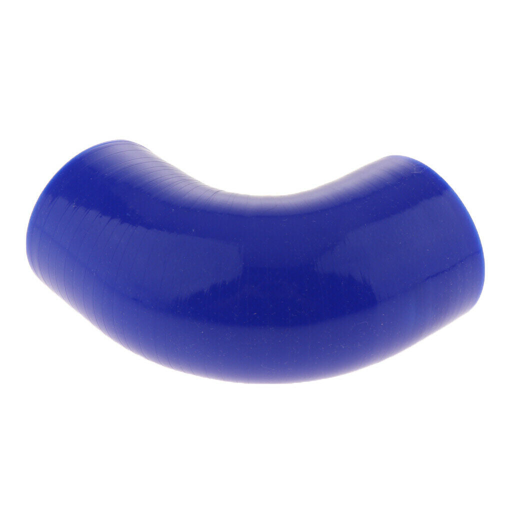 2Pcs 90 Degree 63mm 4 Ply Silicone Elbows Turbo Hose Racing Coupler Pipe Blue