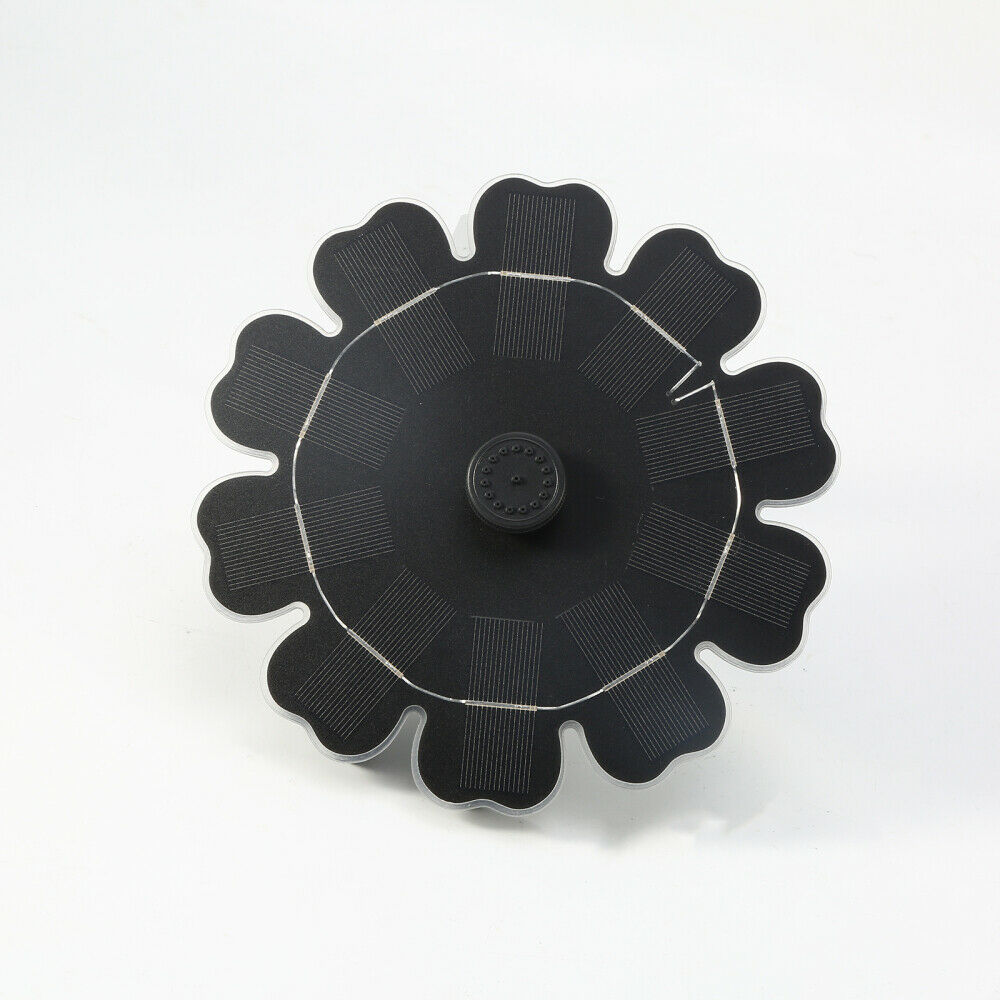 Solar Fountain Pump Ground-Inserted Fountain Petal Fountain w/4 Nozzles Garden