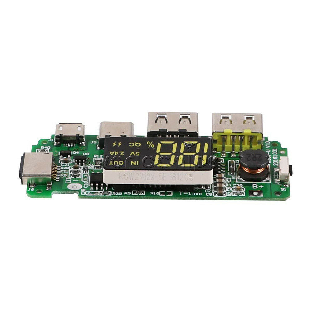 5V QC Dual USB Lithium 18650 Battery Charger  Step-UP Buck Module Converter DIY