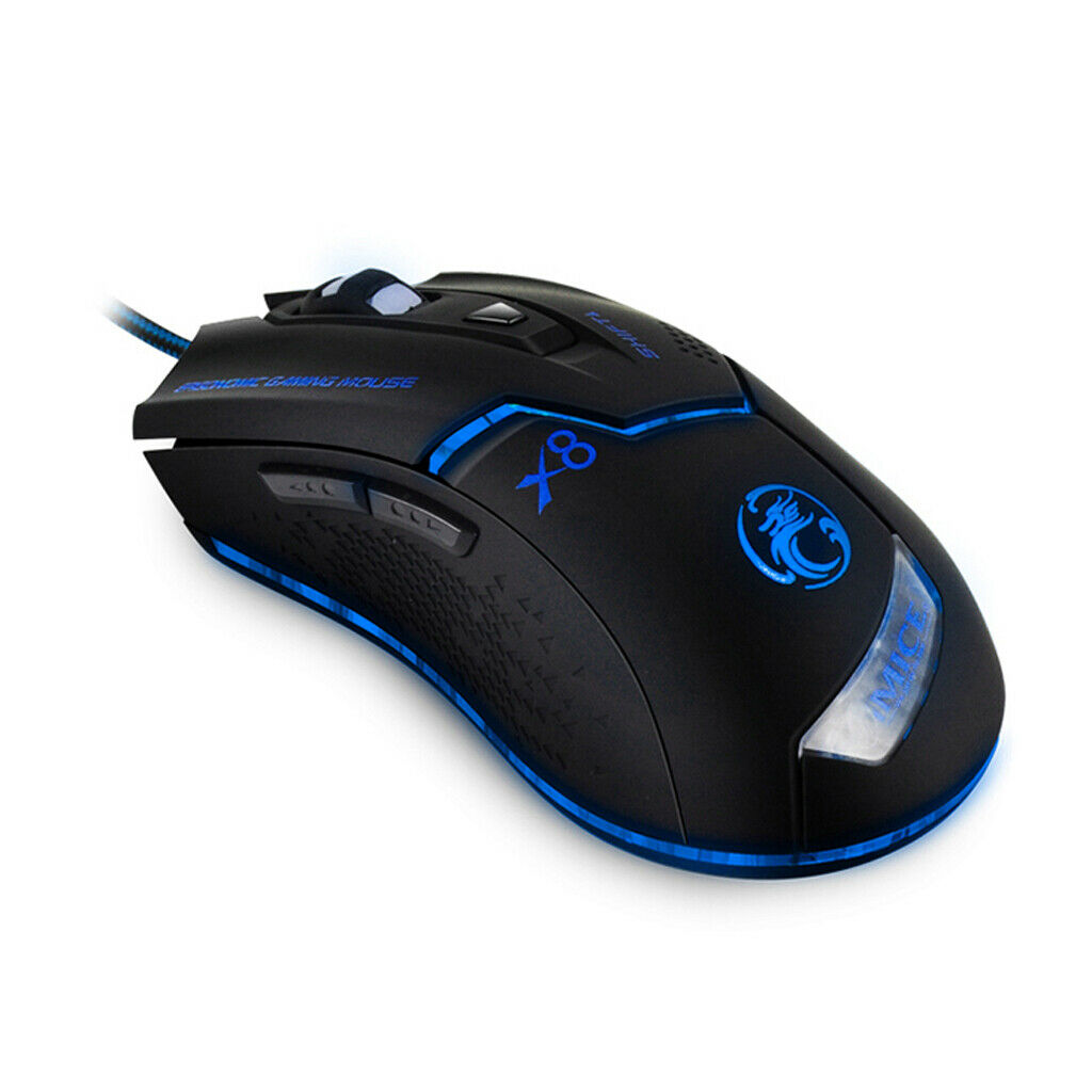 X8 Gaming Mouse USB Wired Computer Mice Ergonomics LED Light for PC Gamer