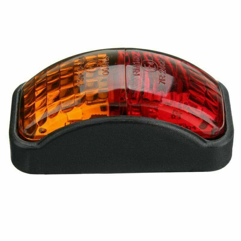 10X Red/Amber LED Side Marker Lights Lamp Trailer Truck Lorry Caravan Van 12-24V
