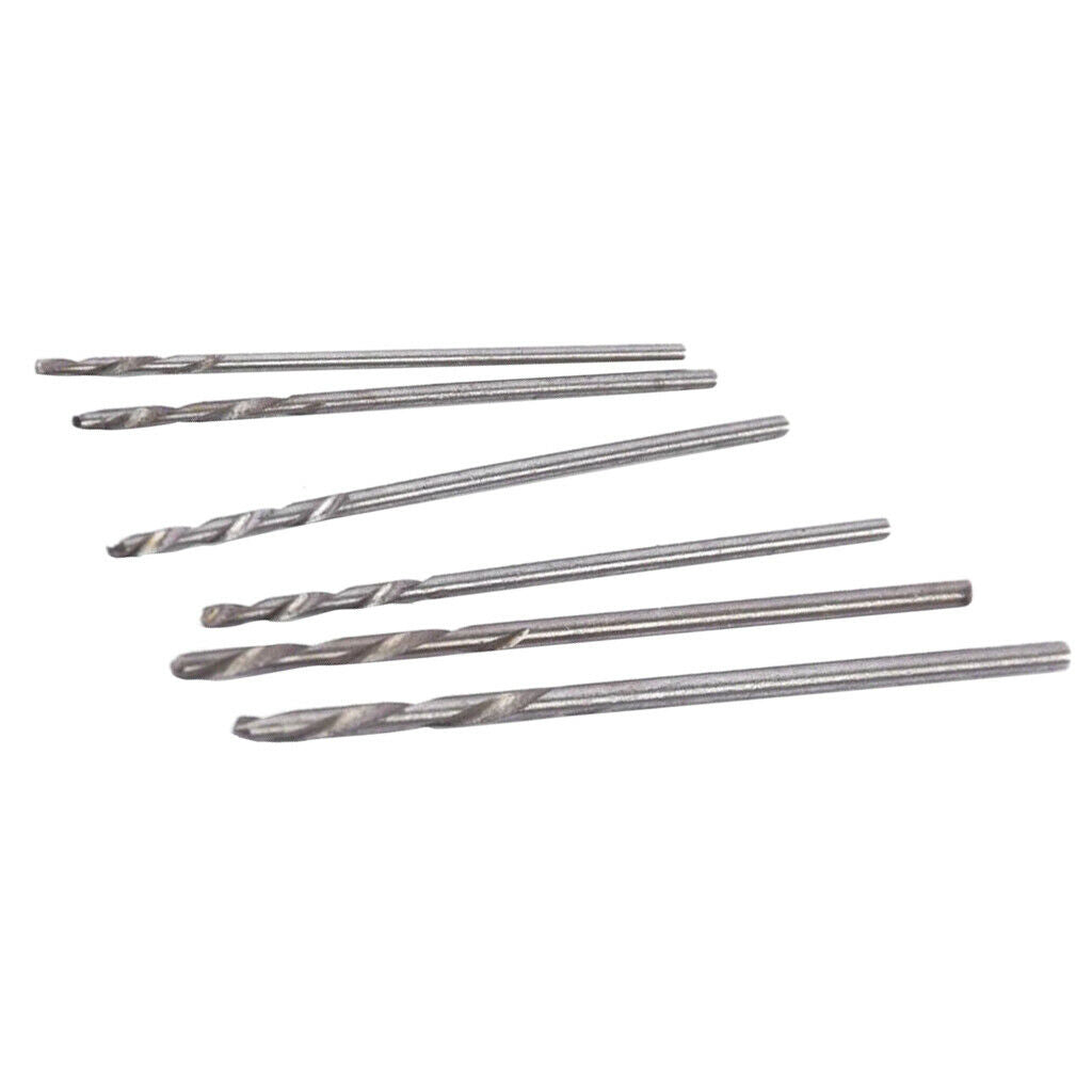 0.8-1.3mm HSS Twist Drill Bits Set of 6pc Straight Shank for General Purpose