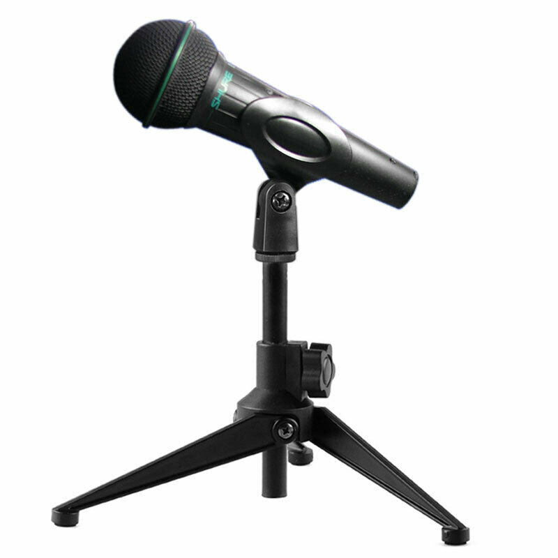 Professional Handheld Mic Clip Holder Stand Tripod Desktop Laptop PC Computer