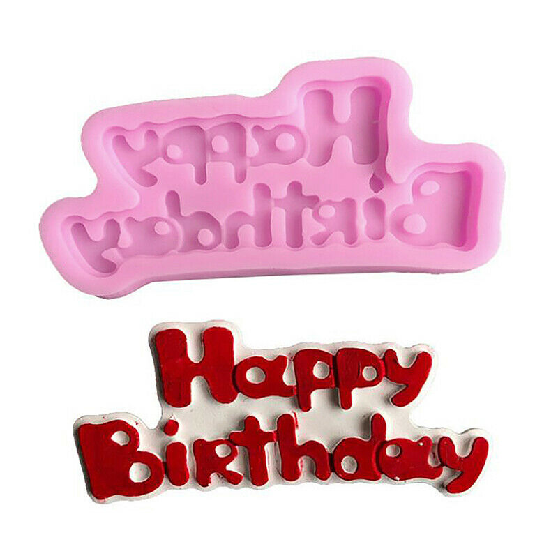 Happy Birthday Shape Silicone Mold Sugarcraft & Chocolate Moulds Cake DecorFCA
