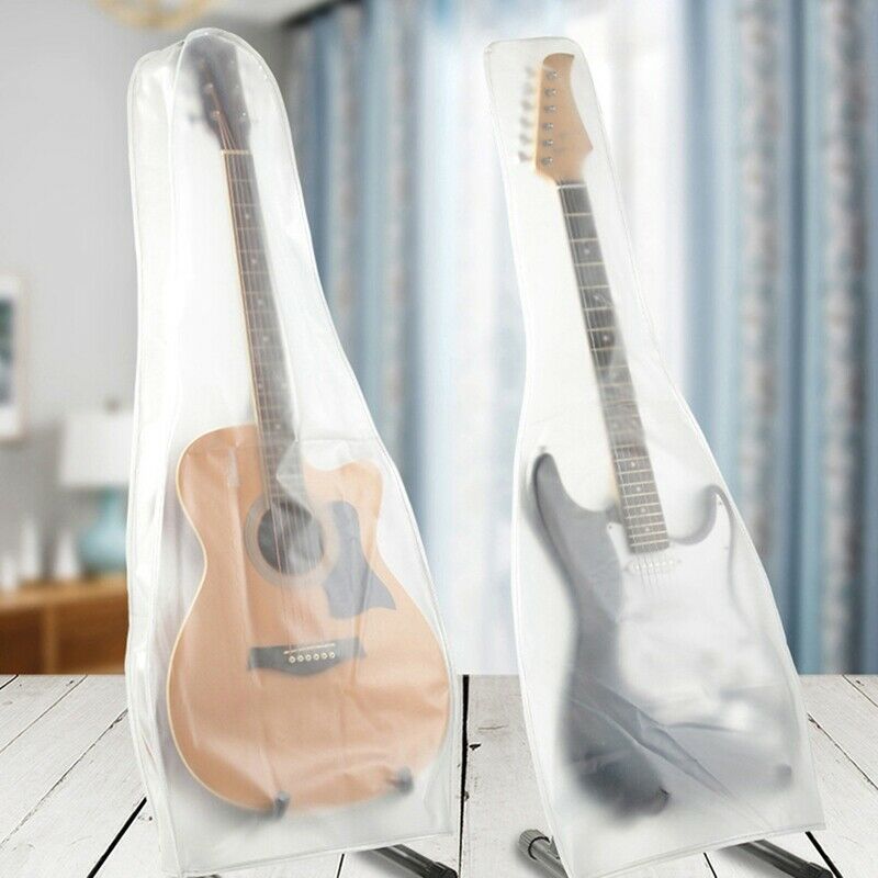 Guitar Dust Cover Fit Electric Guitars Frosted Transparent Guitar Cover ResiQ5S3