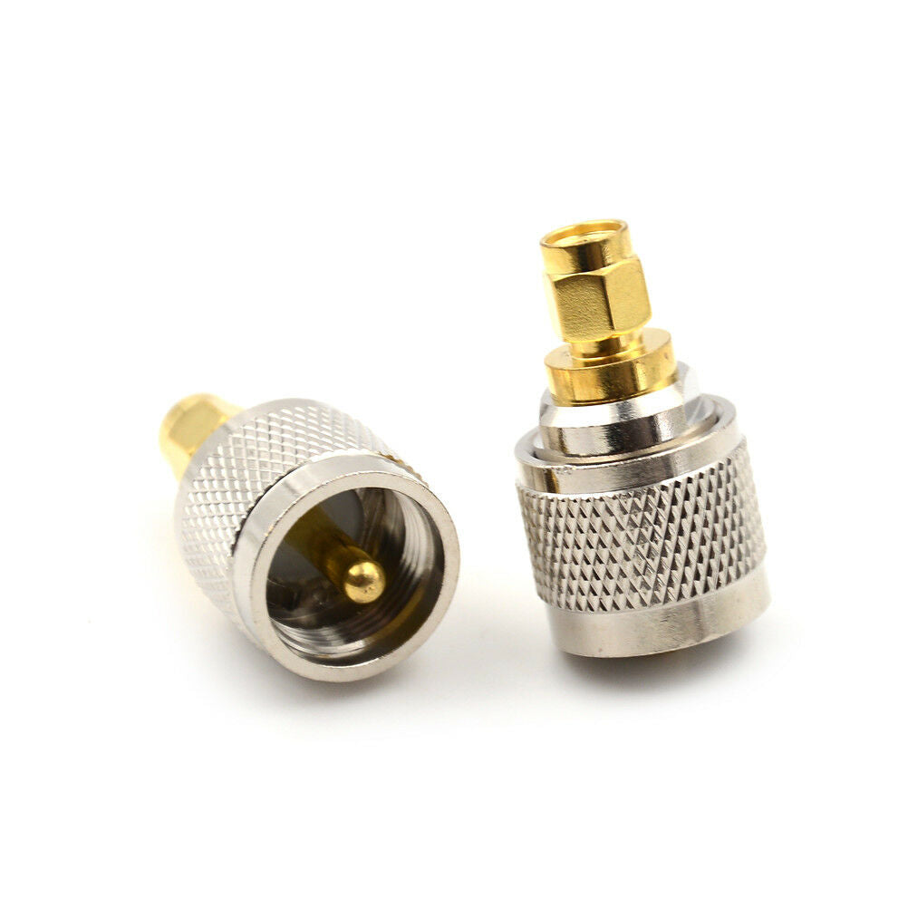Brass Adapter PL259 UHF-J Plug Male To SMA Male Plug RF adapter Connector  BDDD